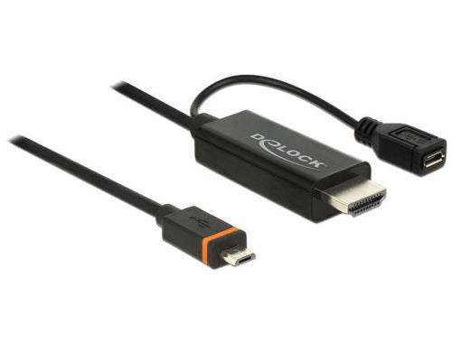 Delock Cable SlimPort / MyDP male > High Speed HDMI male + USB Micro-B female - Optiwire.ie