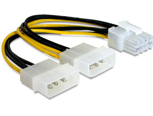Delock Cable PCI Express power supply 8pin > 2x 5¼“ for graphics card 12V 15cm - Optiwire.ie