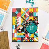Modern Design Blocks stencil