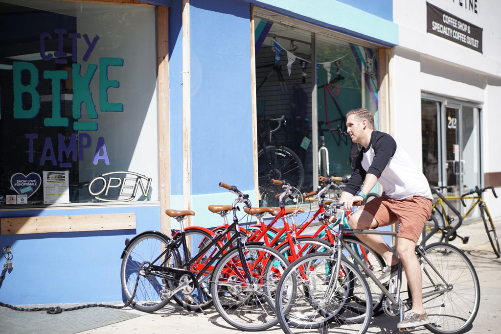 City Bike Tampa Storefront with Brooklyn Bicycle Co. City Bikes