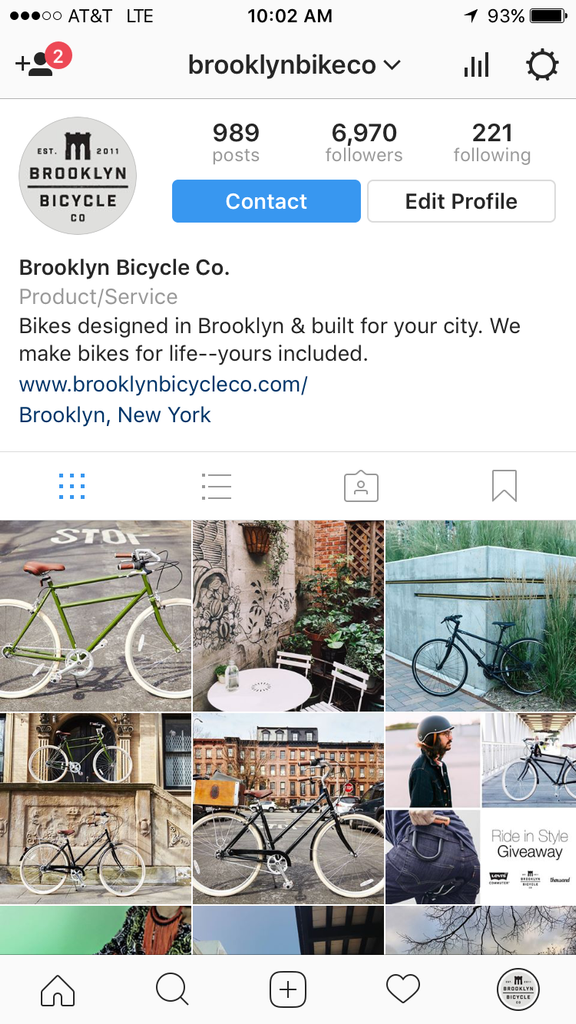 Brooklyn Bicycle Co. Instagram