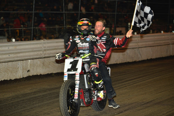 Jared Mees celebrating another win