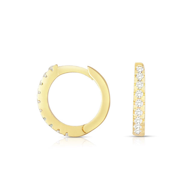 Small Pave Hoop Earrings