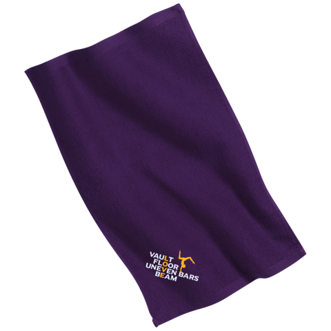 Love Gymnastics - Embroidered Gym Towel - Purple