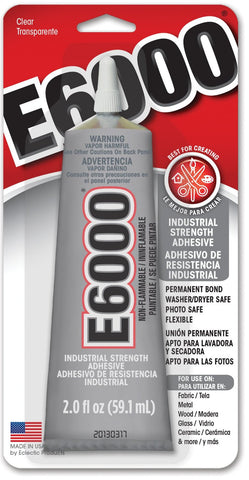 Eclectic Products 237032 2OZ Tube E-6000 Craft Adhesive 6 Pack