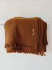 auntie oti rustic wool throw CHOCOLATE
