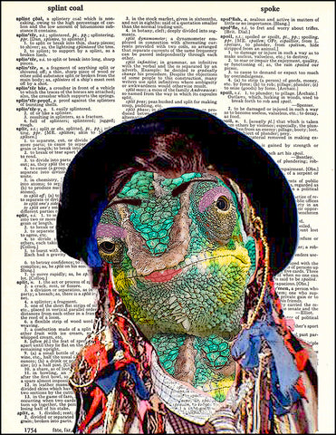 An image of a(n) Karma Chameleon Dictionary Art Print.