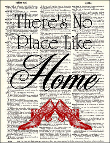 An image of a(n) There's No Place Like Home Dictionary Art Print.