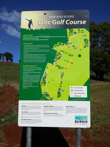 an image of Burnie disc golf course map