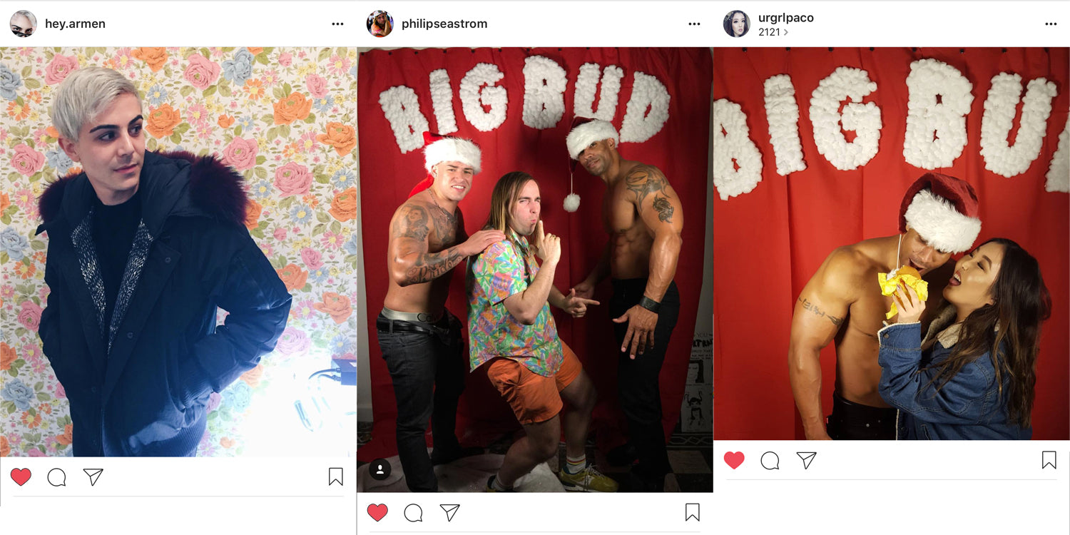 Big Bud Press x Shop Whurl Christmas Party Instagram Recap