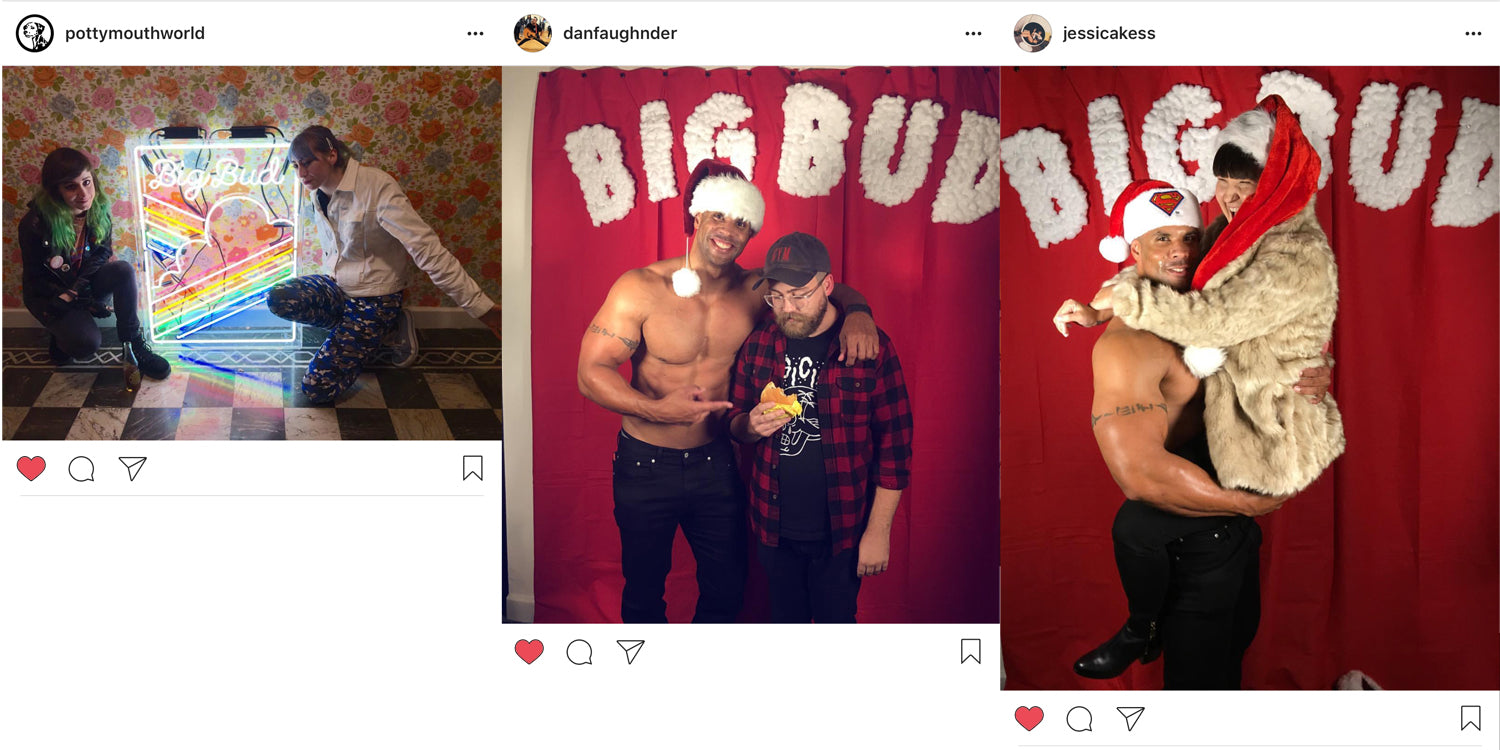 Big Bud Press x Shop Whurl Christmas Party Instagram Recap