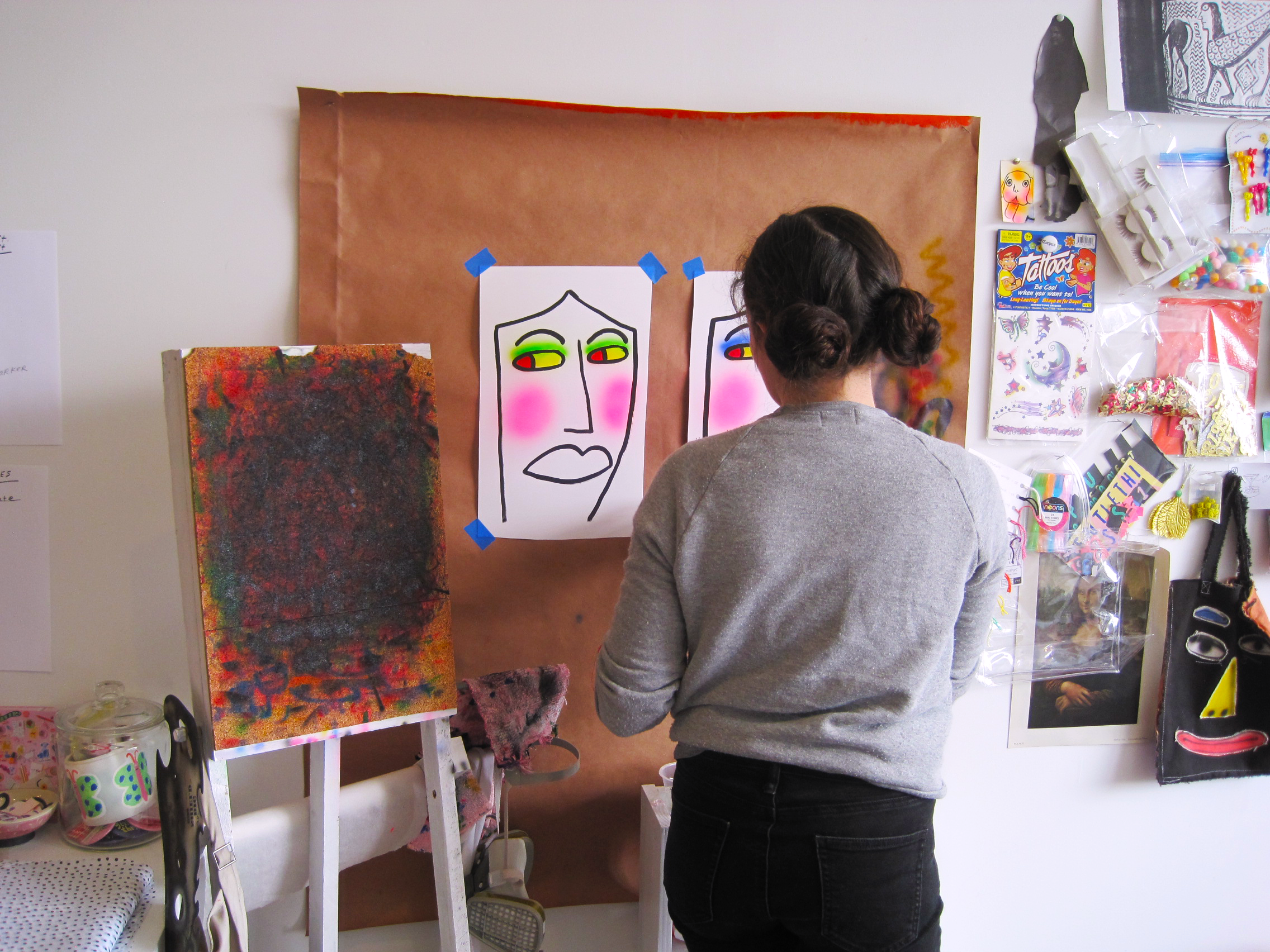 Gentle Thrills At Her Studio Working On Our New Collab!