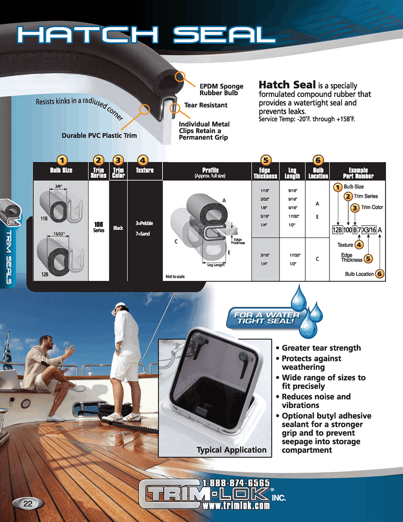 Hatch Seal (250' Roll) PPI Marine