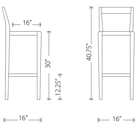 Ameri bar stool dimensions