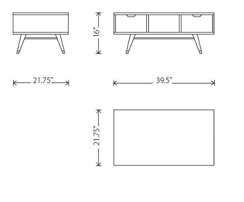 Jake coffee table dimensions