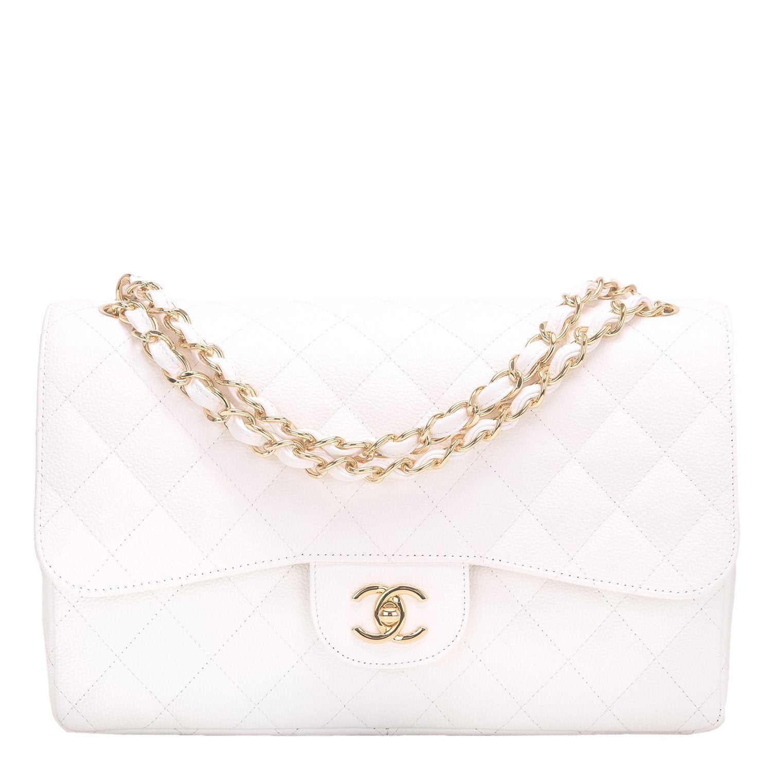 white chanel shoulder bag