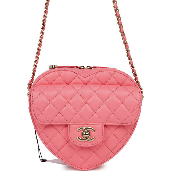 Chanel CC In Love Heart Bag Pink Lambskin Light Gold Hardware – Madison Avenue Couture