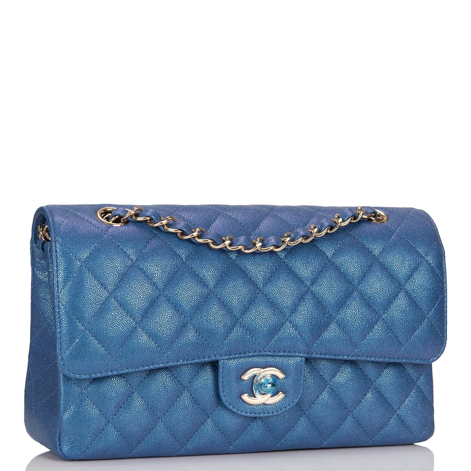 chanel blue handbag