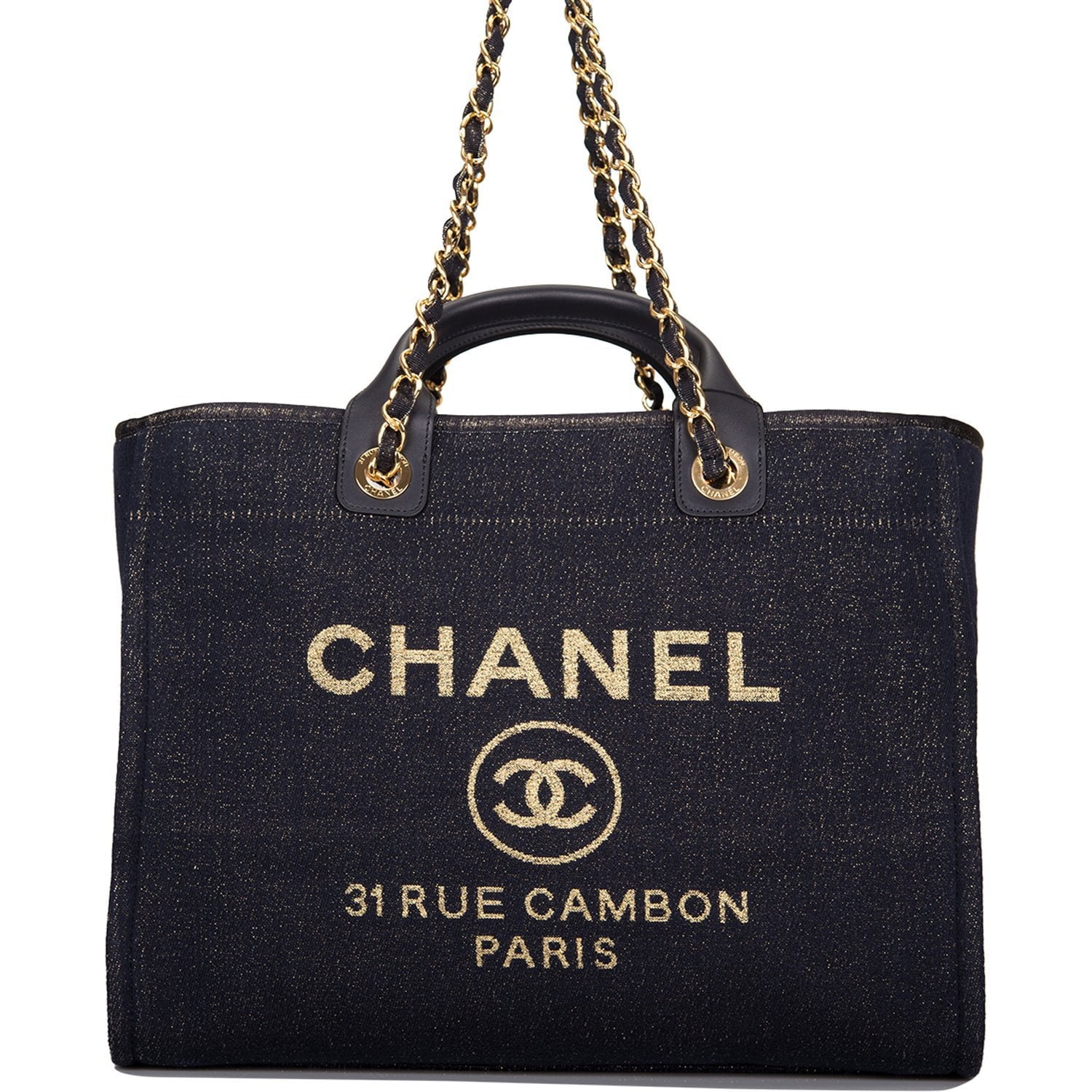 chanel fabric tote