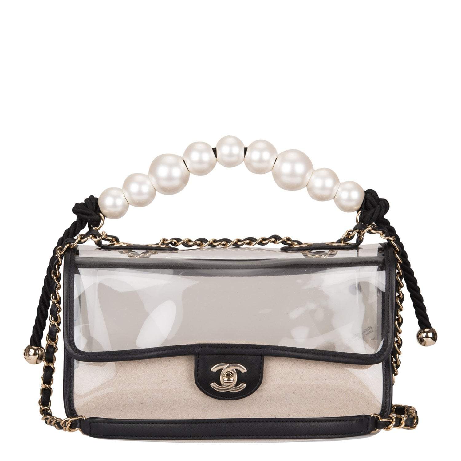 chanel clear sand bag