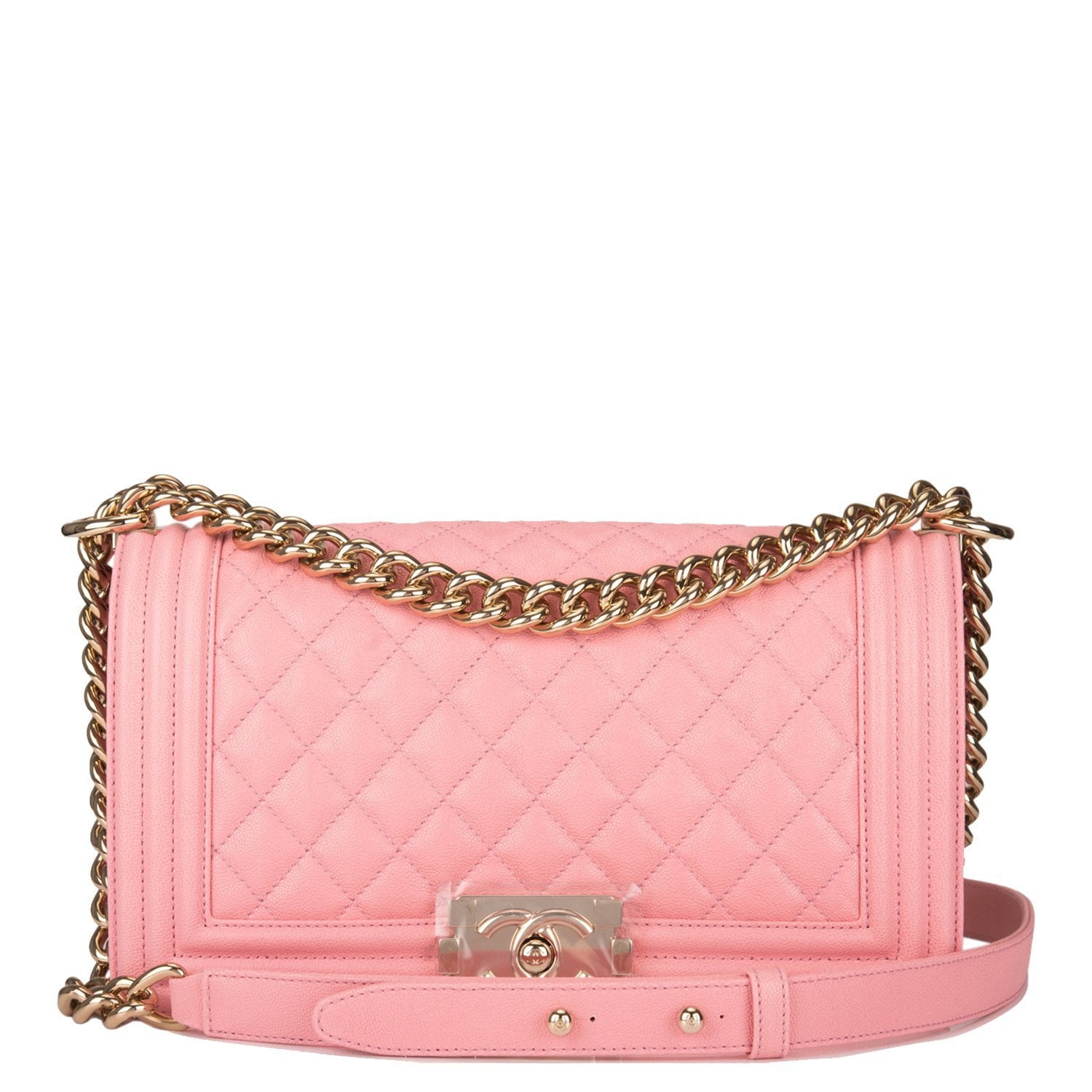 pink quilted chanel bag