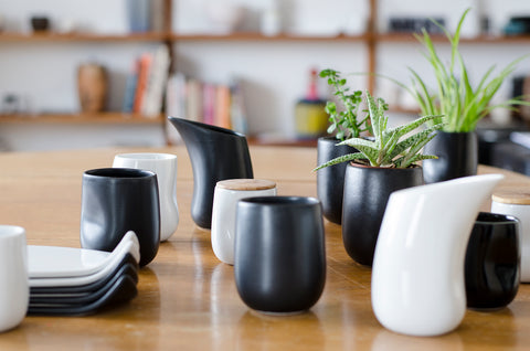 bybibi porcelain tableware in black and white