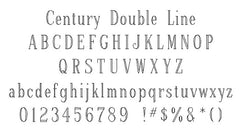 mastercopy century double line engraving font