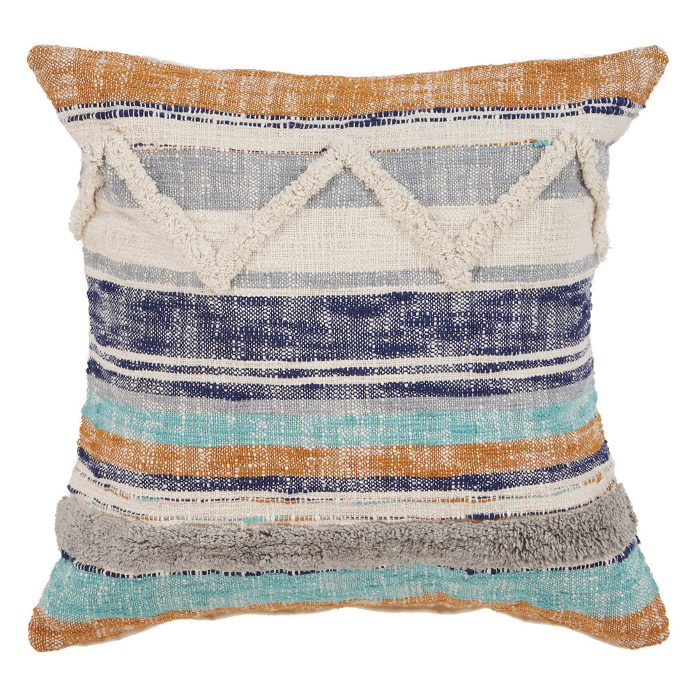 Boho Funky Striped Pillow