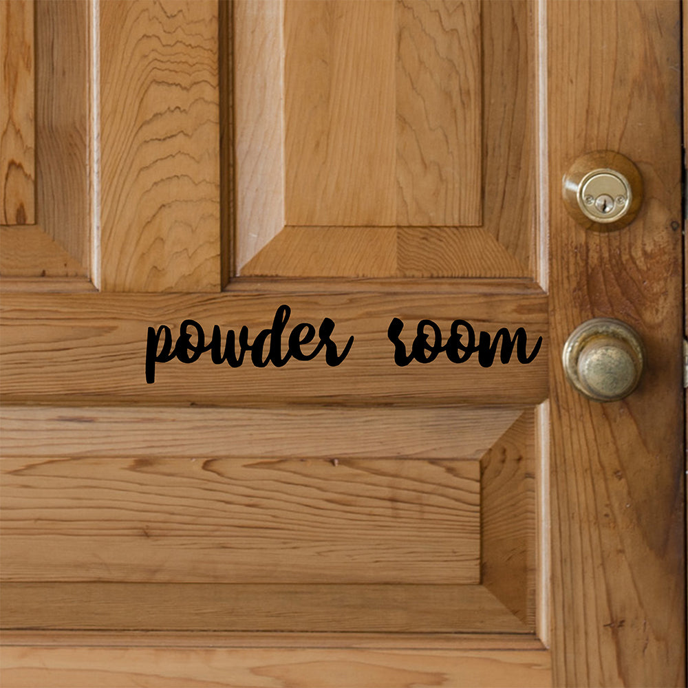 Powder Room Door Decal