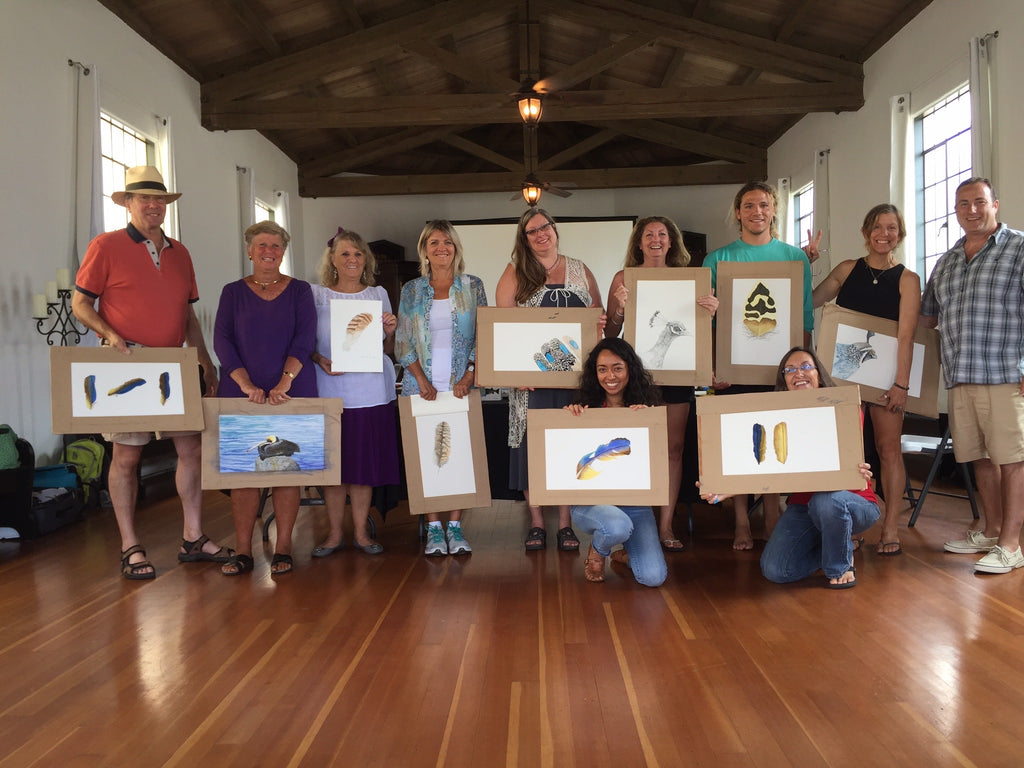 Group Photo Feathers Class