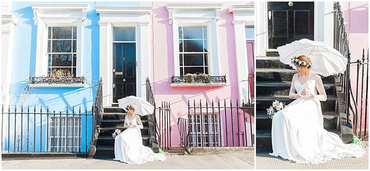 Pastel in the City Umbrella Hire Brolly Bucket Notting Hill