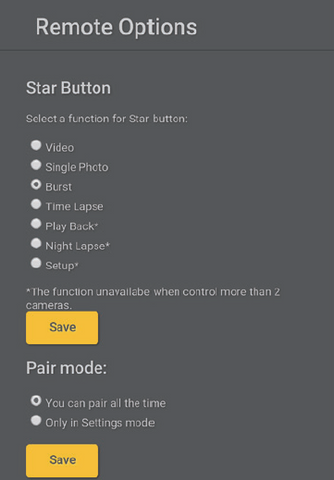 How to program the Star button on the WiFi Remote for GoPro