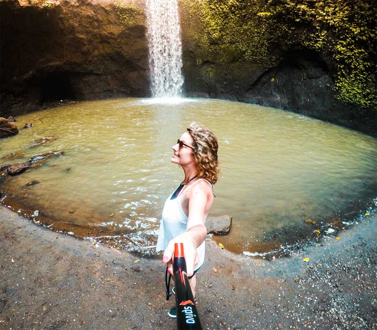 spivo 360 swivel selfie stick Indonesia Bali waterfall.jpg
