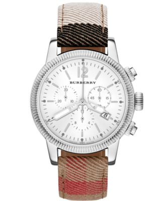 burberry watch check strap