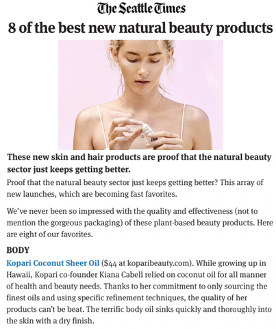 The Seattle Times Kopari Press - 8 of the best new natural beauty products 