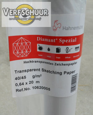 kaart Samengroeiing Bewolkt Hahnemühle online te koop. Hahnemühle Kalkpapier transp. 40/45gr 1rol  10620005 in de Verfschuur.be