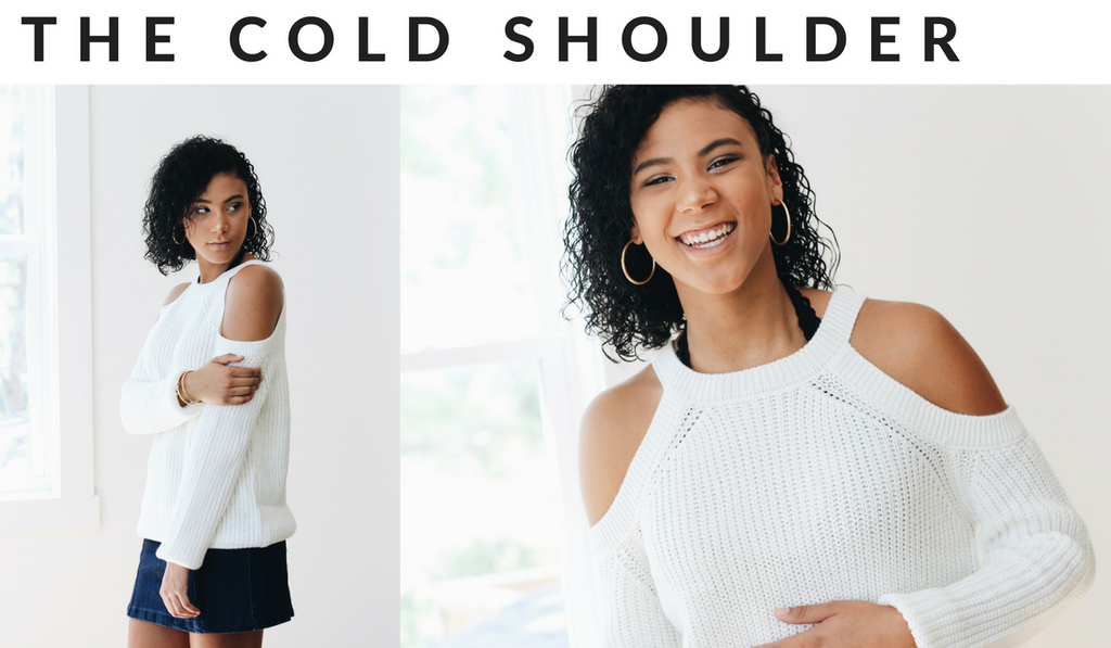 cold shoulder waffle knit sweater from beaufort proper online women's clothing boutique