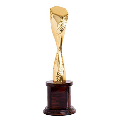 Bajaj Impex BI1020 Metallic-Fiber Trophy Awards(Golden & Brown)