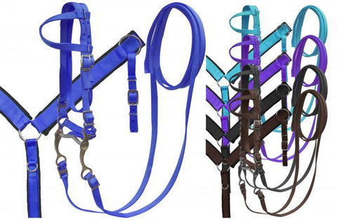 #HE0219 Headstall nylon set / Bride et bricole en nylon SHOWMAN