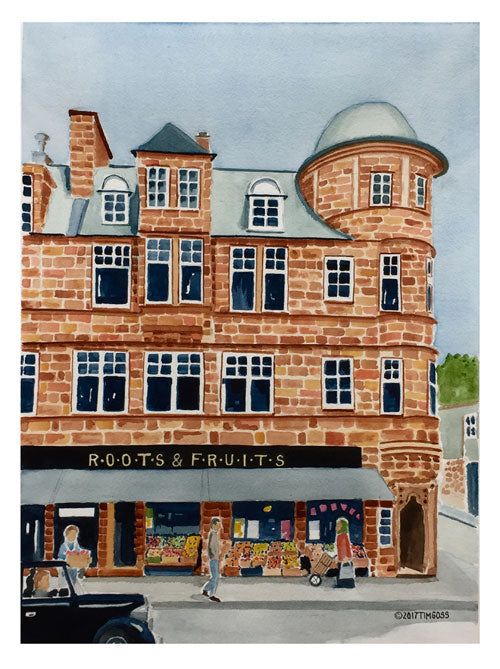 roots fruits glasgow watercolour painting