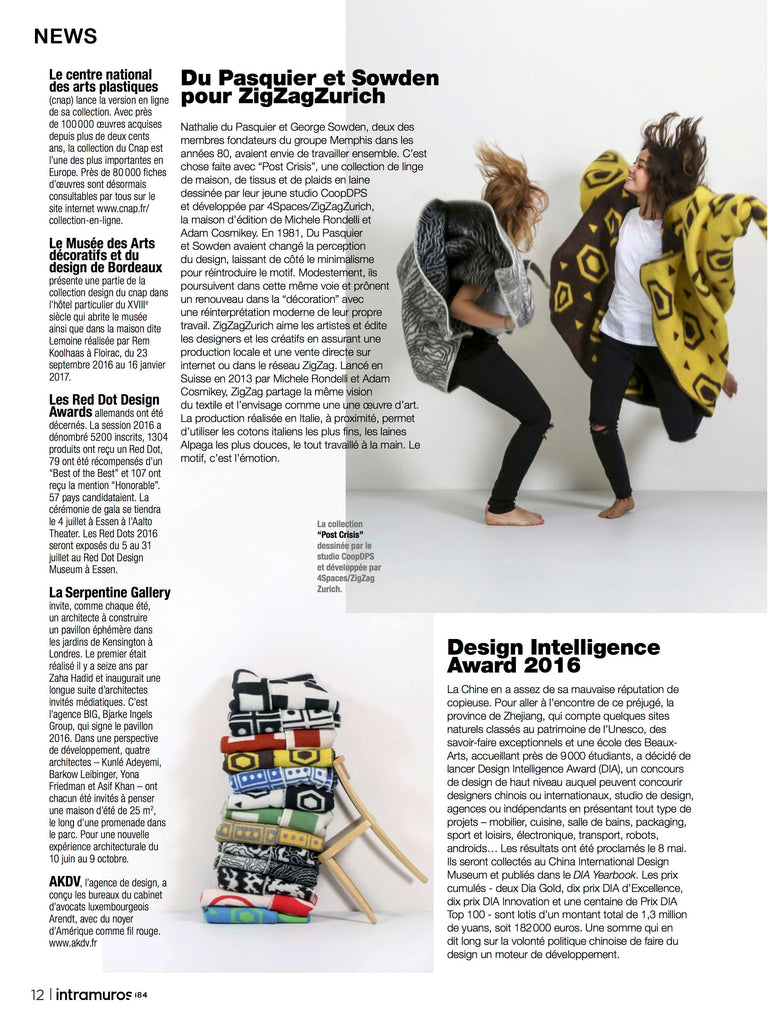 Intramuros Design Magazine x ZigZagZurich Article