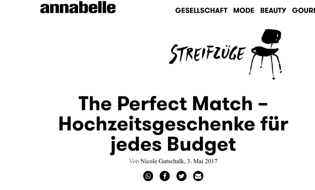 The Perfect Match – Hochzeitsgeschenke für jedes Budget Annabelle Magazine x ZigZagZurich