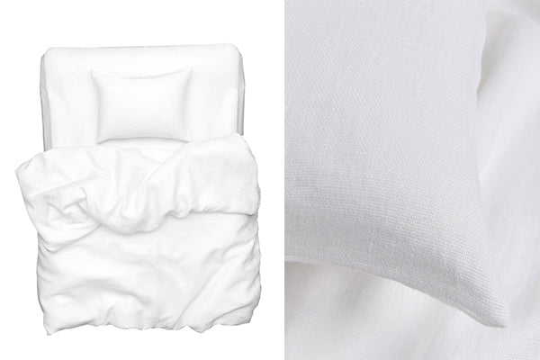 white panama linen bedding