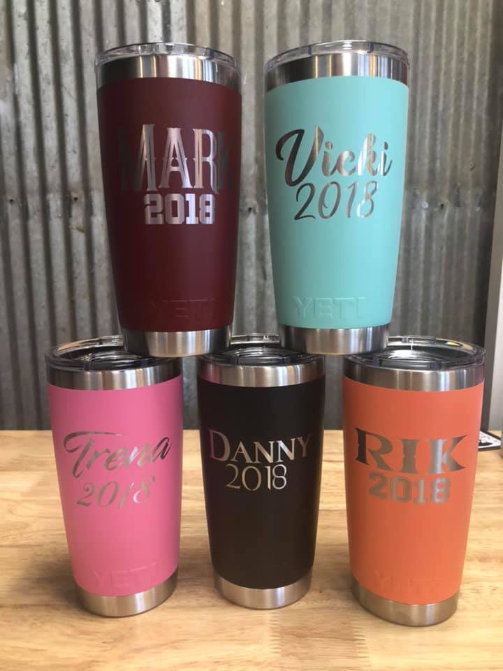 Custom Etched CatZilla Yeti Cups - Love City Excursions