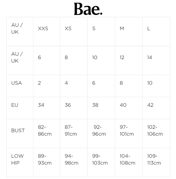 Nom Maternity Size Chart