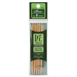 Bamboo Double Point Knitting Needles 5in Size 8 (5mm)