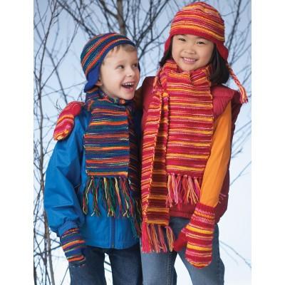 Patons Astra Hat, Mittens and Scarf