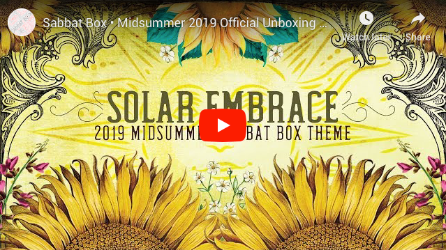 2019 Midsummer Sabbat Box - Solar Embrace Unboxing Video 