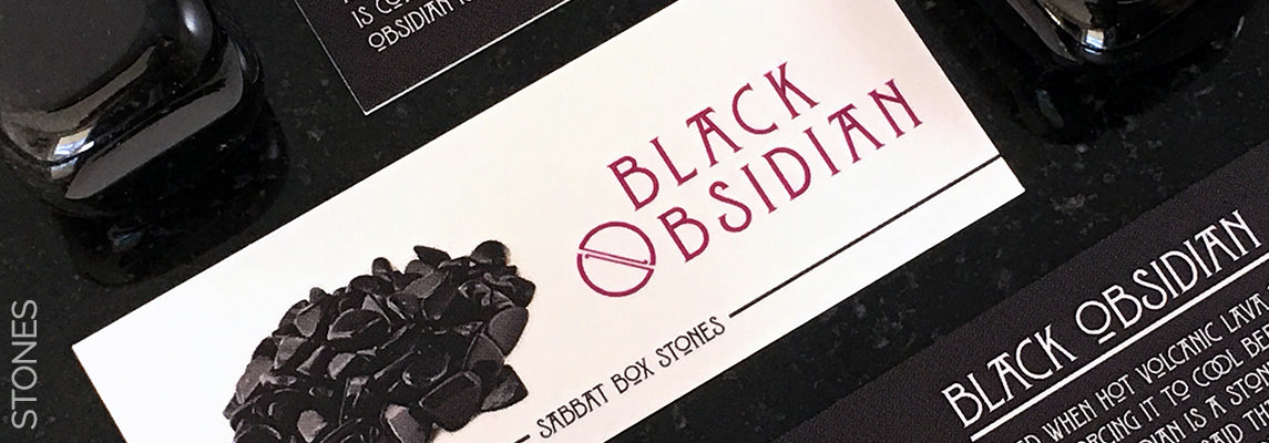 Black Obsidian Tumbled Gemstone Sets - Samhain Sabbat Box