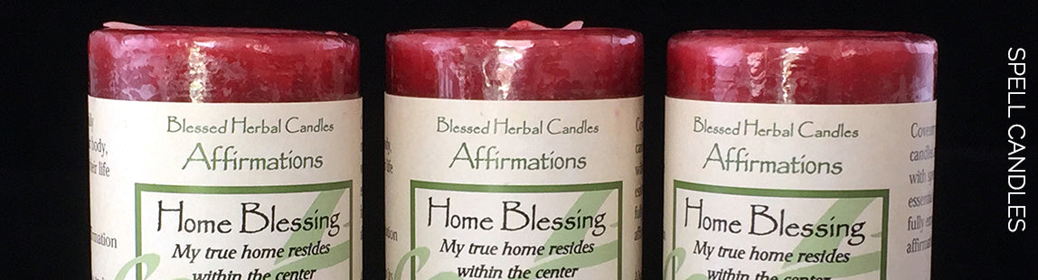 Blessed Herbal Affirmation Candle Spell Candle